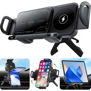 Suport auto rotativ wireless cu încărcare rapidă